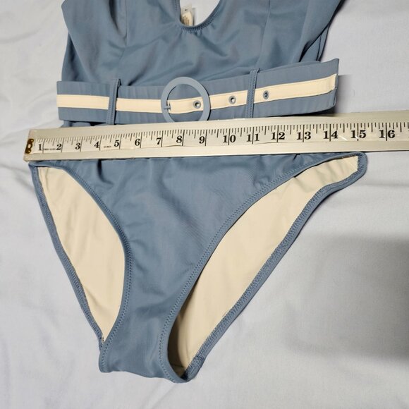 Solid & Striped The Victoria One Piece Swimsuit Size L Blue - Picture 9 of 12